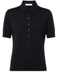 Carolina Herrera - Silk And Cotton-Blend Polo Shirt - Lyst