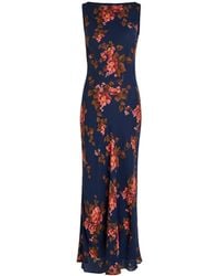 Reformation - Prescott Floral Print Chiffon Maxi Dress - Lyst