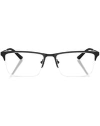 Emporio Armani - Rectangle-Frame Glasses - Lyst