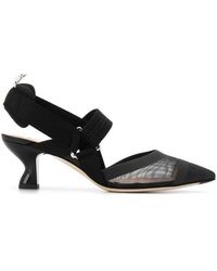 Fendi - Slingback Pointed Toe Pumps - Lyst
