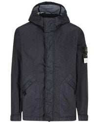 Stone Island - Compass Patch Hooded Jacket - Lyst