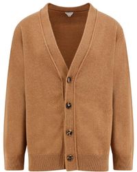 Bottega Veneta - Long Sleeved V-Neck Knitted Cardigan - Lyst