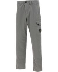 Stone Island - Logo Patch Straight-Leg Cargo Pants - Lyst