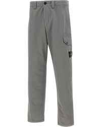 Stone Island - Logo Patch Straight-Leg Cargo Pants - Lyst