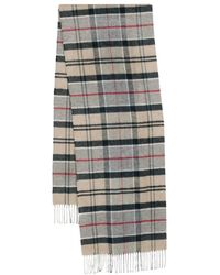 Barbour - Checked Fringed Scarf - Lyst