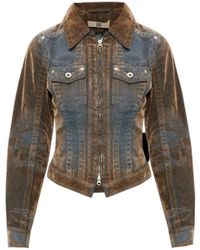 KNWLS - Velvet Finish Denim Jacket - Lyst