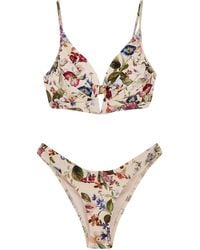 Zimmermann - Patience Tuck Plunge Bikini Set - Lyst