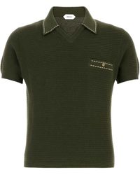 Versace - Short-Sleeved Knitted Polo Shirt - Lyst