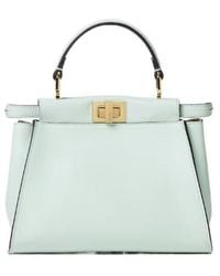 Fendi - Light Leather And Natural Raffia Bag - Lyst