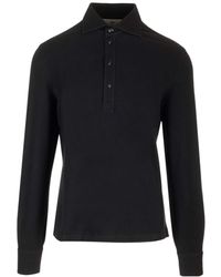 Brunello Cucinelli - Long Sleeved Buttoned Polo Shirt - Lyst