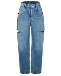 Maison Margiela - Jeans With Slash Details - Lyst