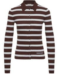 Moncler - Cotton Crêpe Polo Shirt - Lyst