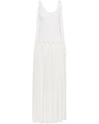 Chloé - Drop-Waist Knotted Crepe Maxi Dress - Lyst