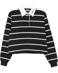 Amiri - Striped Long Sleeved Polo Shirt - Lyst