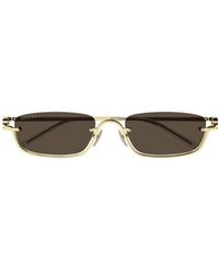 Gucci - Eyewear Rectangular Rimless Sunglasses - Lyst