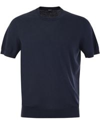 Fedeli - Fine-Knit Crewneck T-Shirt - Lyst
