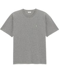 Saint Laurent - Cassandre Crewneck T-Shirt - Lyst