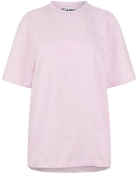 Ganni - Minimalist Crew Neck Short Sleeves - Lyst