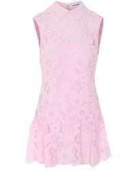Self-Portrait - Embellished-Trim Lace Mini Dress - Lyst