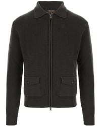 Woolrich - Ribbed Zip-Up Cardigan - Lyst