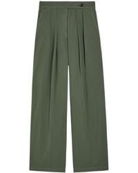 Dries Van Noten - Pamplona Wide-Leg Stretch-Cotton Poplin Trousers - Lyst