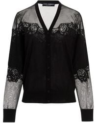 Dolce & Gabbana - Lace-Trim Cardigan - Lyst