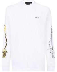 Versace - Logo Long-Sleeved T-Shirt - Lyst