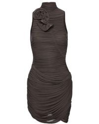 Magda Butrym - High-Neck Draped Mini Dress - Lyst
