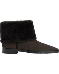TOTEME - Totême Fold-Down Shearling Ankle Boots - Lyst