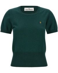 Vivienne Westwood - Orb Embroidered Knitted Top - Lyst