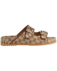 Gucci - Slide Sandal With Straps - Lyst