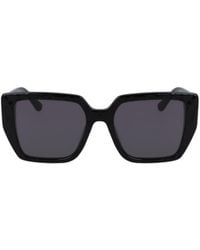 KARL LAGERFELD - Geometric Frame Sunglasses - Lyst