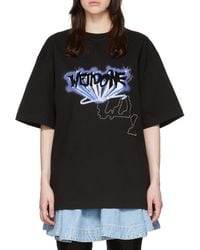 we11done - Graffiti Logo-Print T-Shirt - Lyst