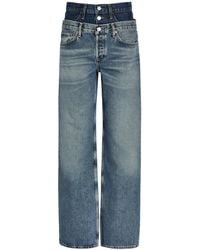 Agolde - Elson Layered Straight-Leg Jeans - Lyst