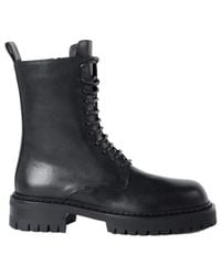 Ann Demeulemeester - Round Toe Lace-Up Boots - Lyst