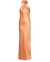Galvan London - Pandora Halterneck Satin Gown - Lyst
