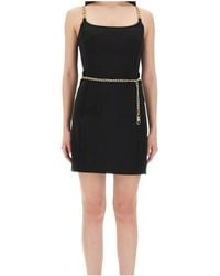 MICHAEL Michael Kors - Chain Strap Belted Bustier Mini Dress - Lyst