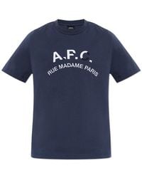 A.P.C. - T-Shirt 'Gots Marine' - Lyst