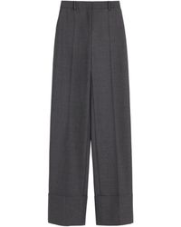 Valentino - High Waist Straight Leg Trousers - Lyst