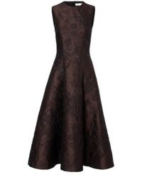 Emilia Wickstead - Flared Embroidered Midi Dress - Lyst