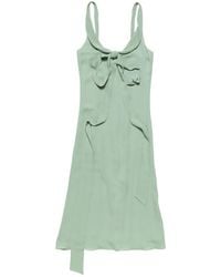 Acne Studios - Bow-Detail Silk Midi Dress - Lyst