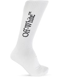 Off-White c/o Virgil Abloh - Logo Intarsia Ribbed Socks - Lyst