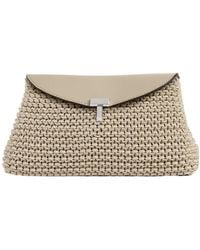 TOTEME - Totême Mini T-Lock Woven Clutch Bag - Lyst