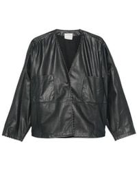 forte_forte - Bead-Embellished Leather Jacket - Lyst
