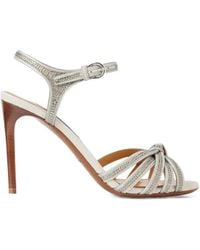 Ralph Lauren - 95Mm Embellished Knot Heeled Sandals - Lyst