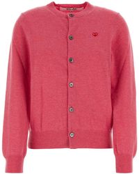 COMME DES GARÇONS PLAY - Wool Cardigan - Lyst