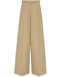 Dior - Iviera Belted Wide-Leg Pants - Lyst
