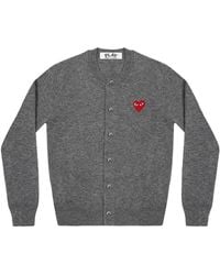 COMME DES GARÇONS PLAY - Play Round Neck Cardigan - Lyst