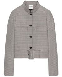 Courreges - Buckle Houndstooth-Pattern Jacket - Lyst