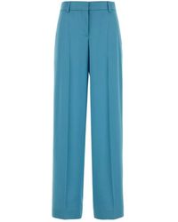 Stella McCartney - Pleated Straight Leg Trousers - Lyst